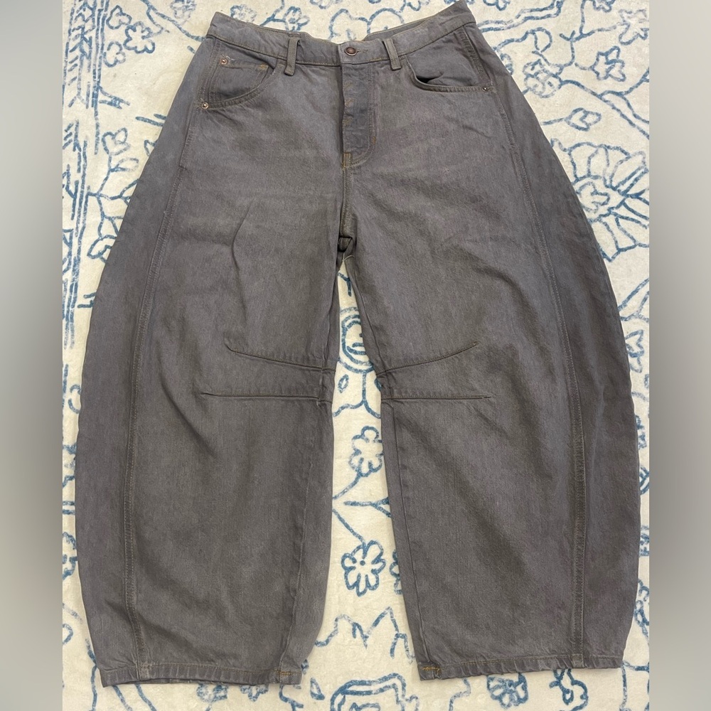 We The Free Gray Flare & Wide Leg Jeans